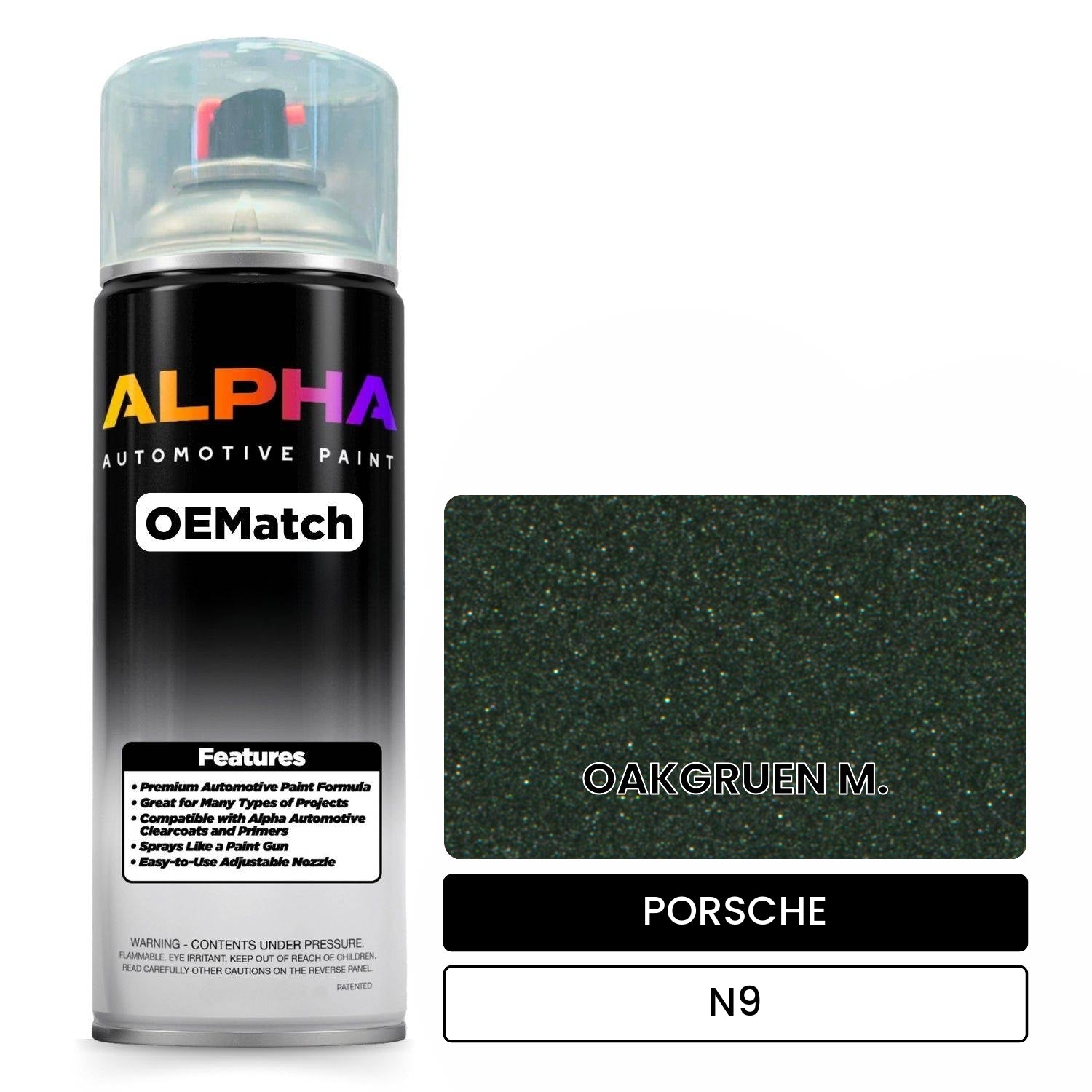 PORSCHE Oak Green Metallic N9 OEMatch Spraycan