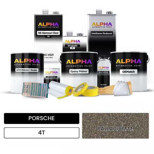 PORSCHE Palladium Metallic 4T OEMatch Vehicle Paint Kit