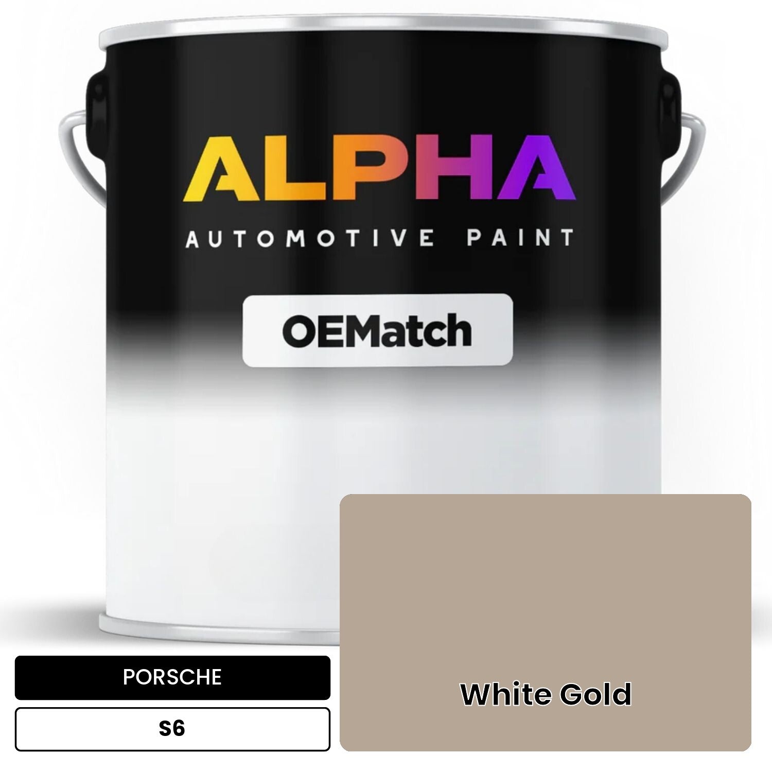 PORSCHE White Gold S6 OEMatch Basecoat