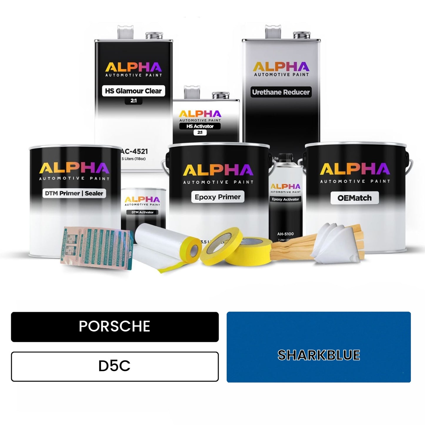 PORSCHE Shark Blue D5C OEMatch Vehicle Paint Kit