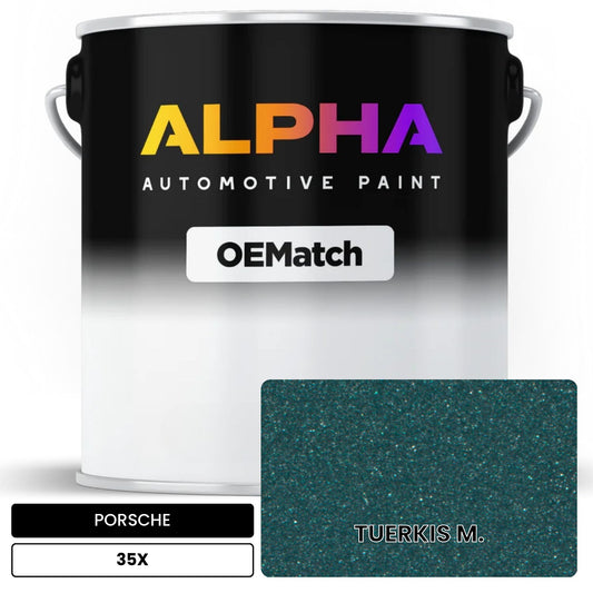 PORSCHE Turquoise Metallic 35X OEMatch Basecoat