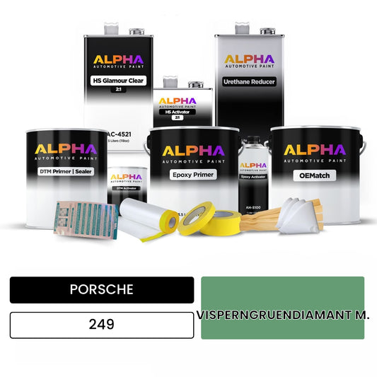 PORSCHE Vesper Green Diamond Metallic 249 OEMatch Vehicle Paint Kit