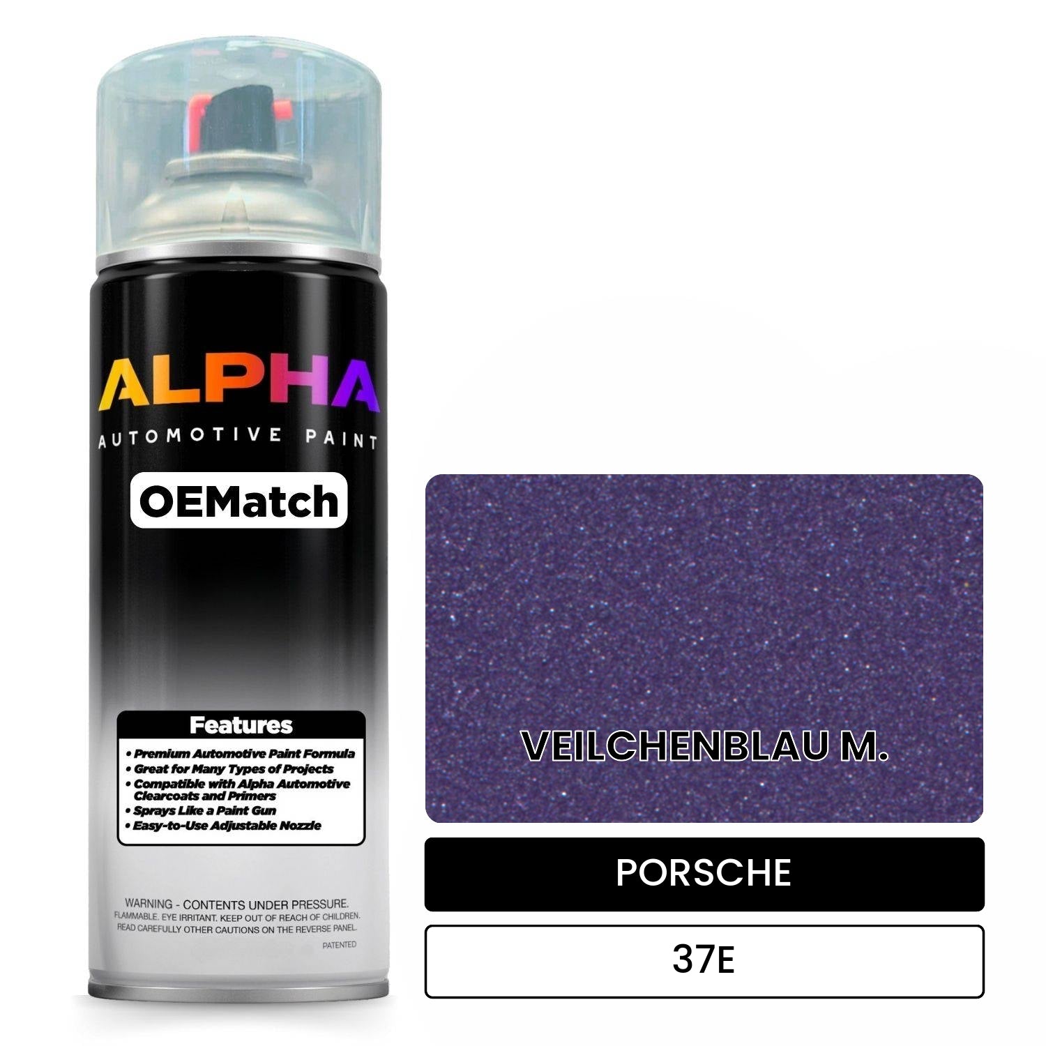 PORSCHE Violet Blue Metallic 37E OEMatch Spraycan
