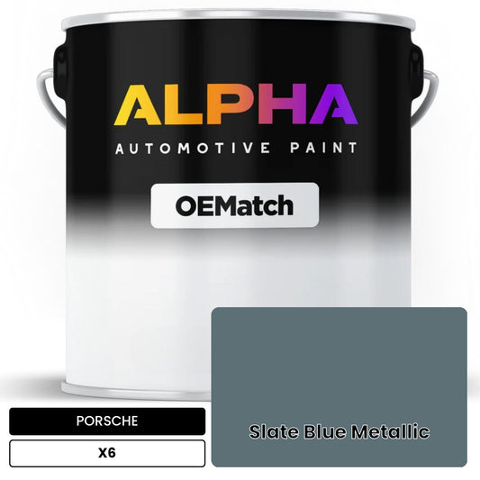 PORSCHE Slate Blue Metallic X6 OEMatch Basecoat