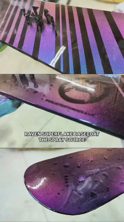 Raven Superflake Painted Sample (Black Ground Coat)