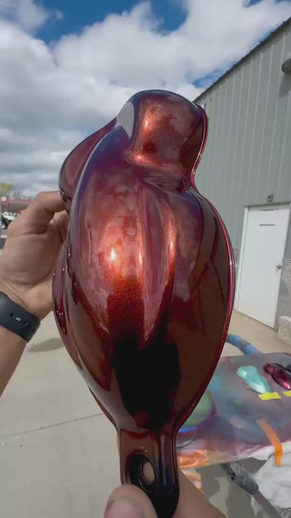 Crimson Copper Painted Sample (Black Ground Coat)