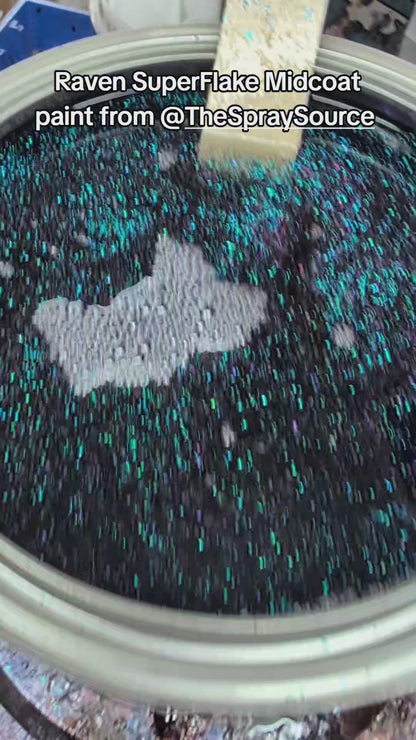 Raven Superflake Painted Sample (Black Ground Coat)