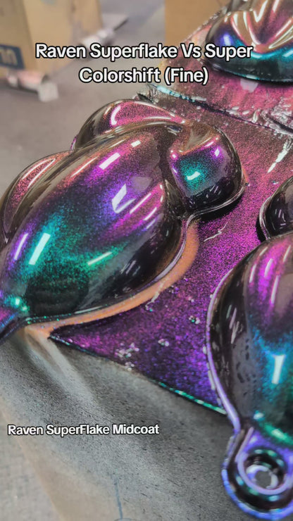 Raven Superflake Painted Sample (Black Ground Coat)