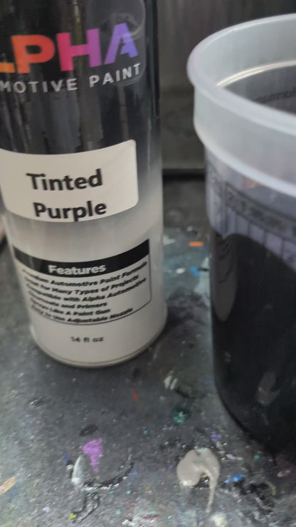 Tinted Purple Spray Can