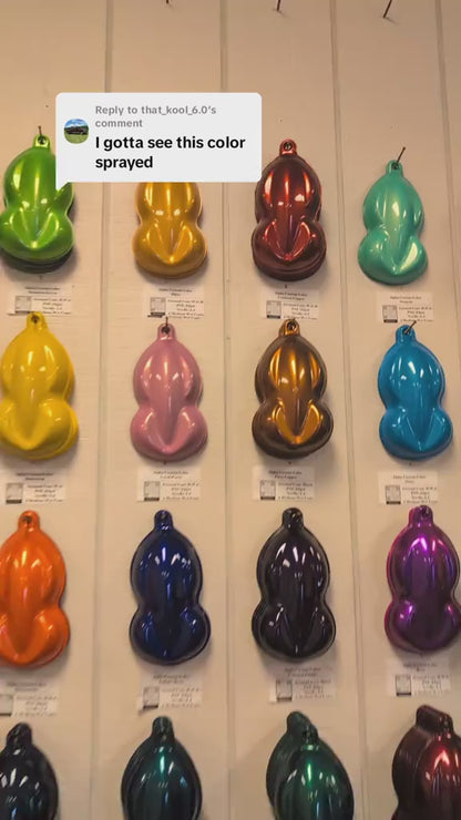 Crimson Copper Painted Sample (Black Ground Coat)