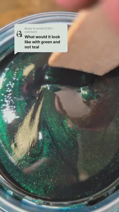 Tinted Green Spray Can