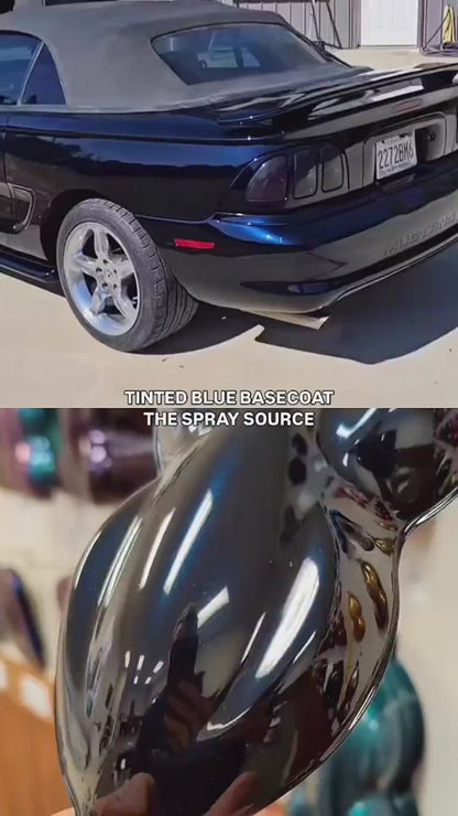 Tinted Blue Spray Can