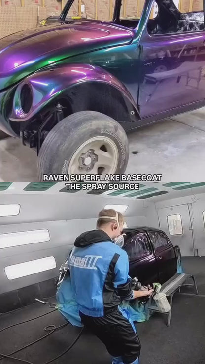 Raven Superflake Painted Sample (Black Ground Coat)