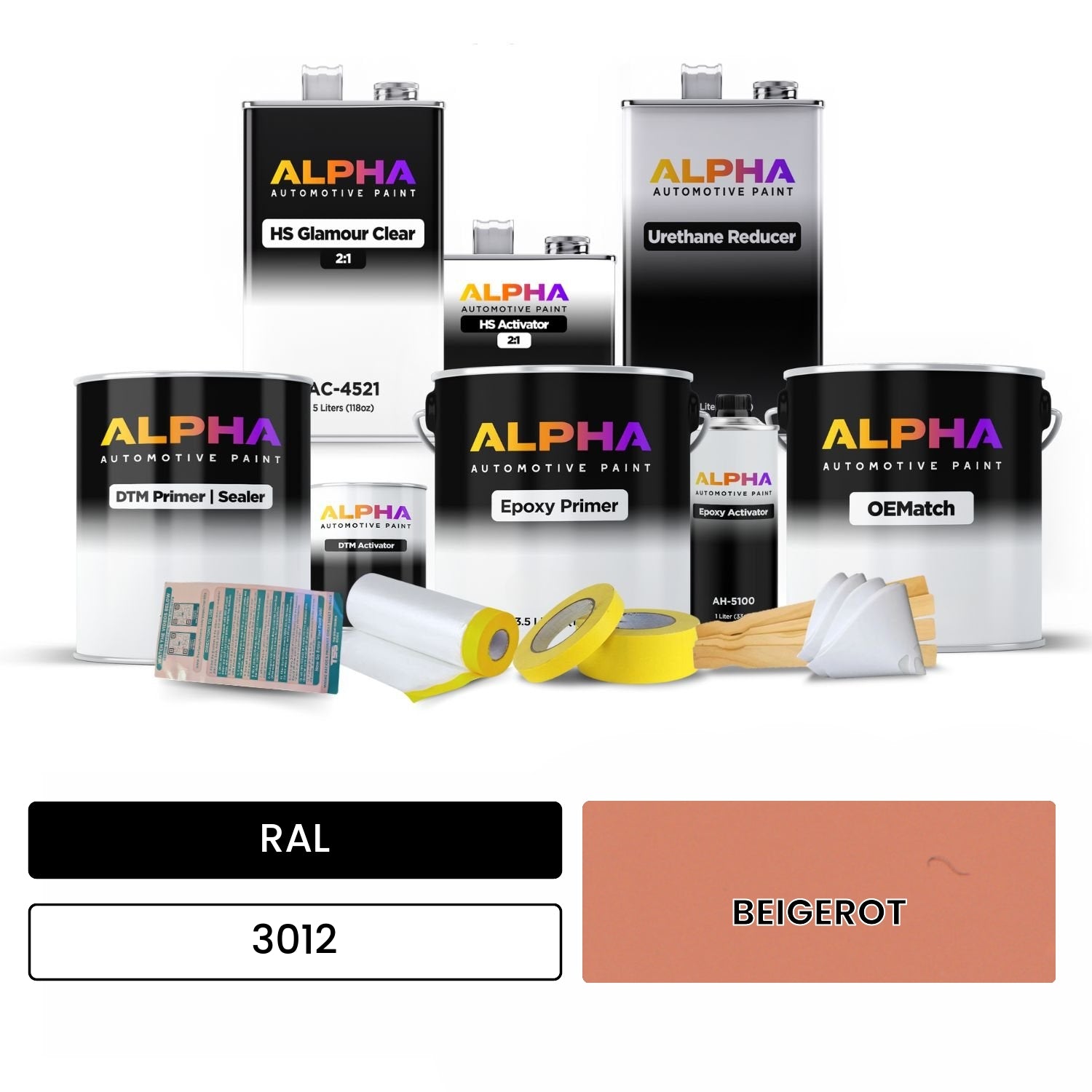 RAL BEIGEROT 3012 OEMatch Vehicle Paint Kit