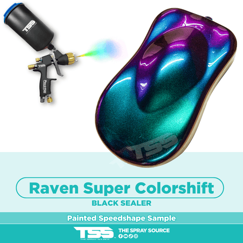 Raven Super Colorshift Painted Sample (Black Ground Coat)