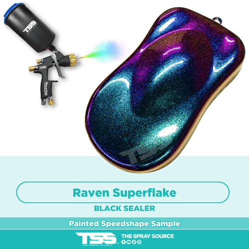 Raven Superflake Painted Sample (Black Ground Coat)
