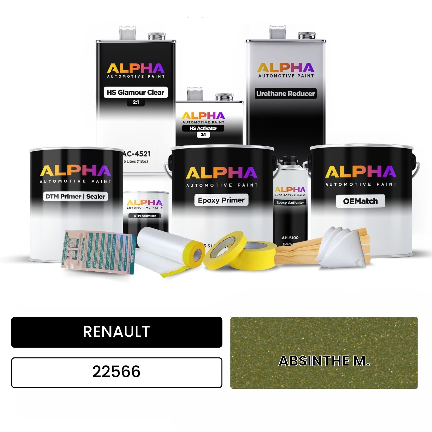 RENAULT ABSINTHE M. 22566 OEMatch Vehicle Paint Kit