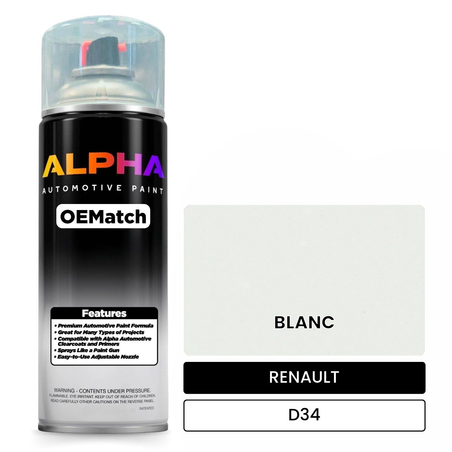 RENAULT BLANC D34 OEMatch Spraycan