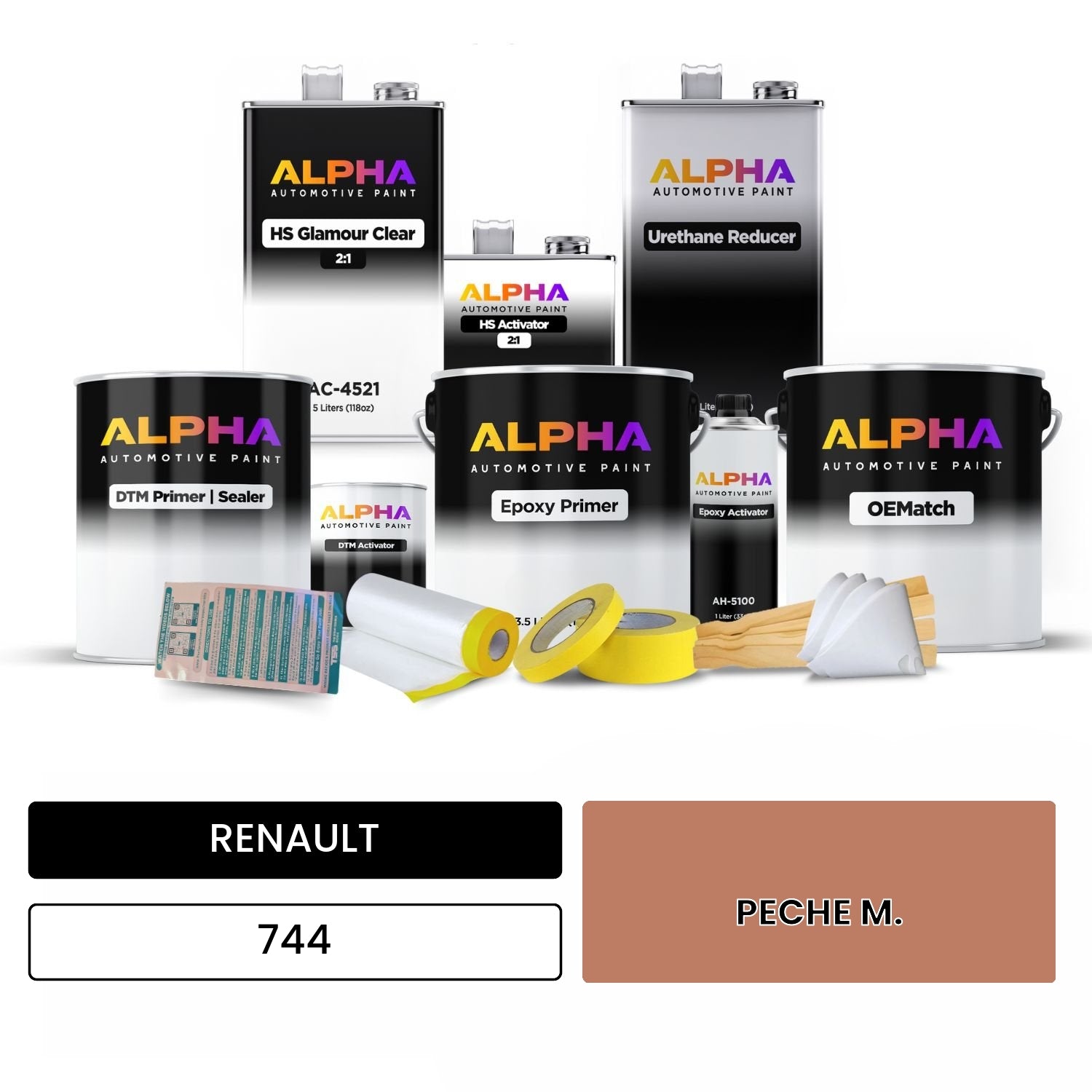 RENAULT PECHE M. 744 OEMatch Vehicle Paint Kit