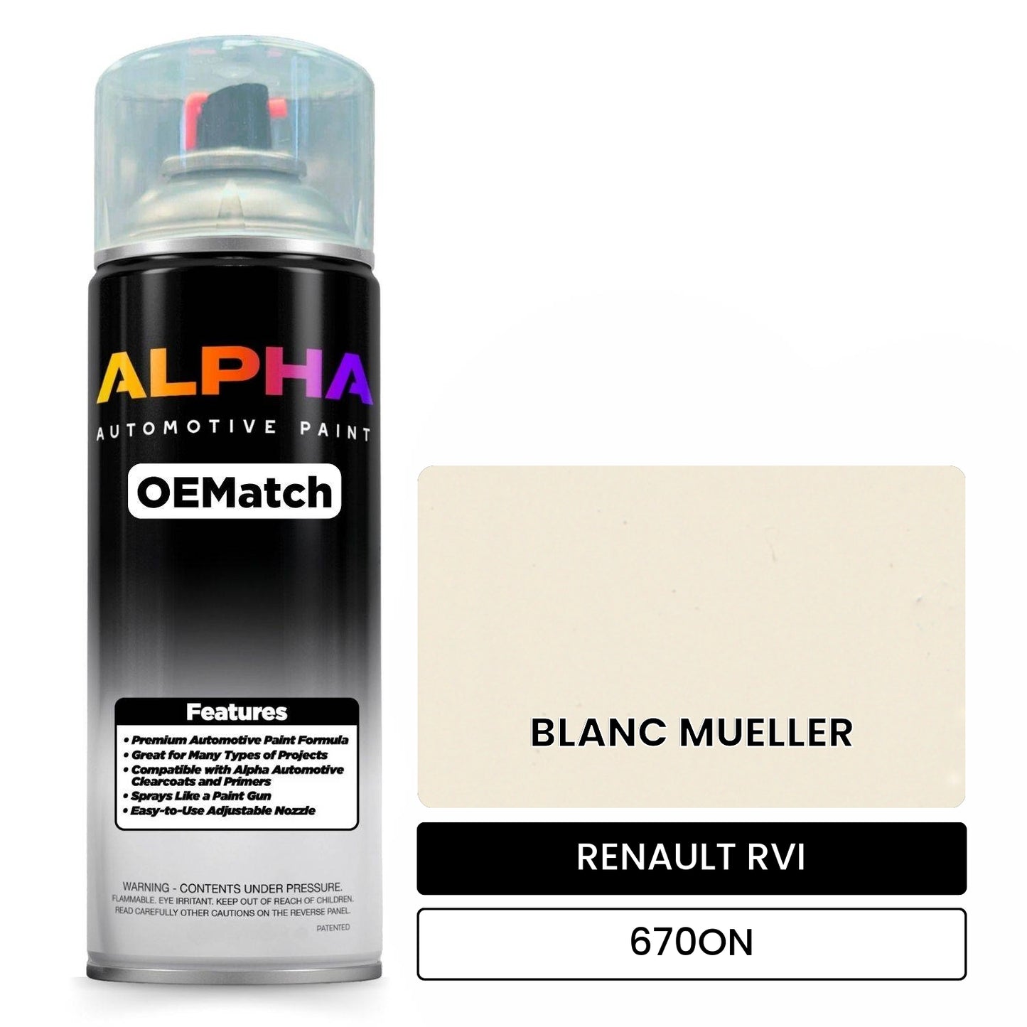RENAULT RVI BLANC MUELLER 670ON OEMatch Spraycan