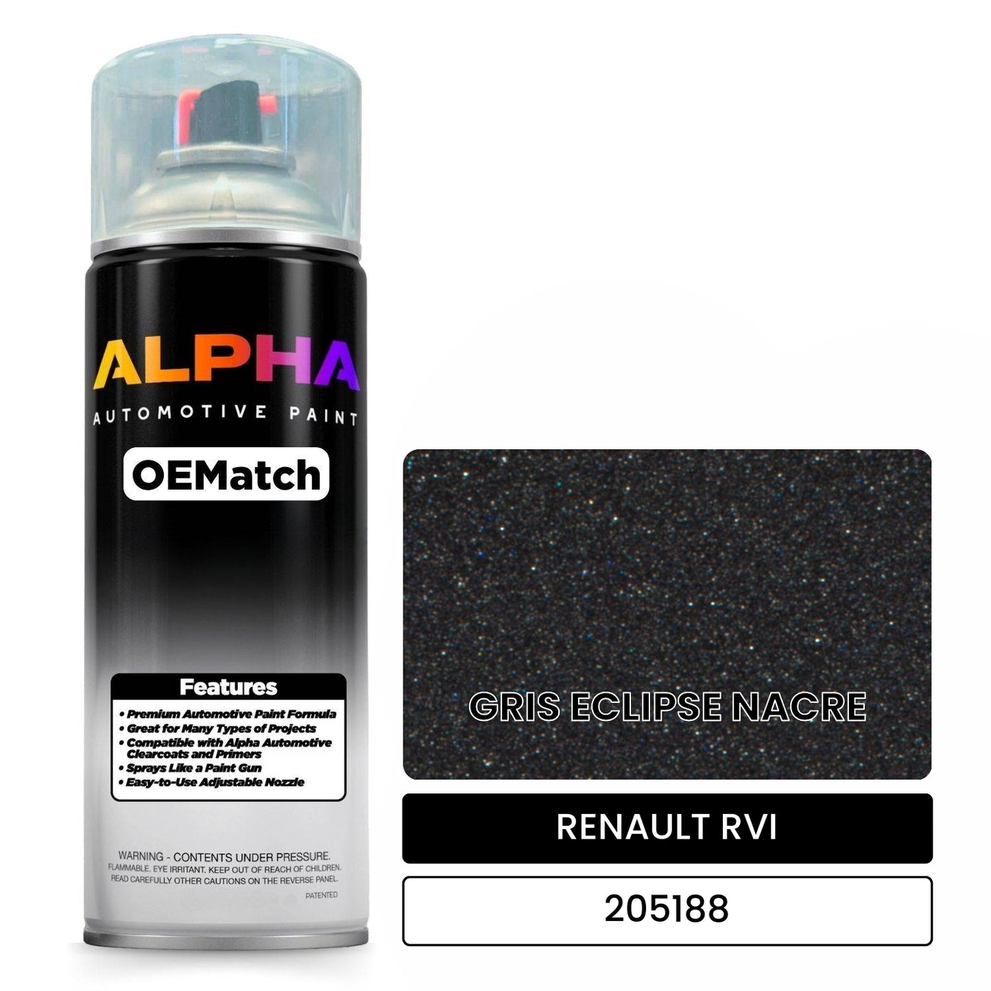 RENAULT RVI GRIS ECLIPSE NACRE 205188 OEMatch Spraycan