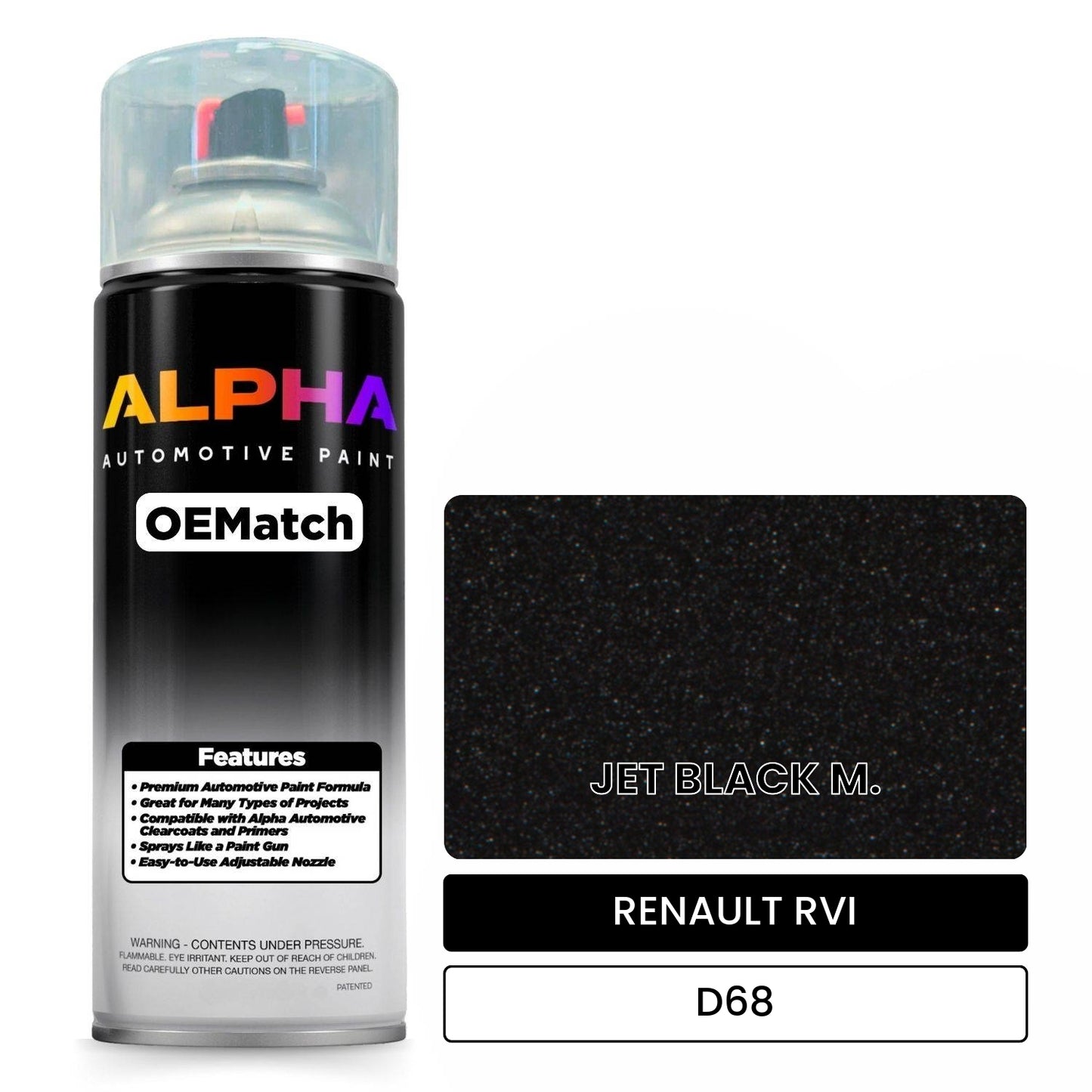 RENAULT RVI JET BLACK M. D68 OEMatch Spraycan