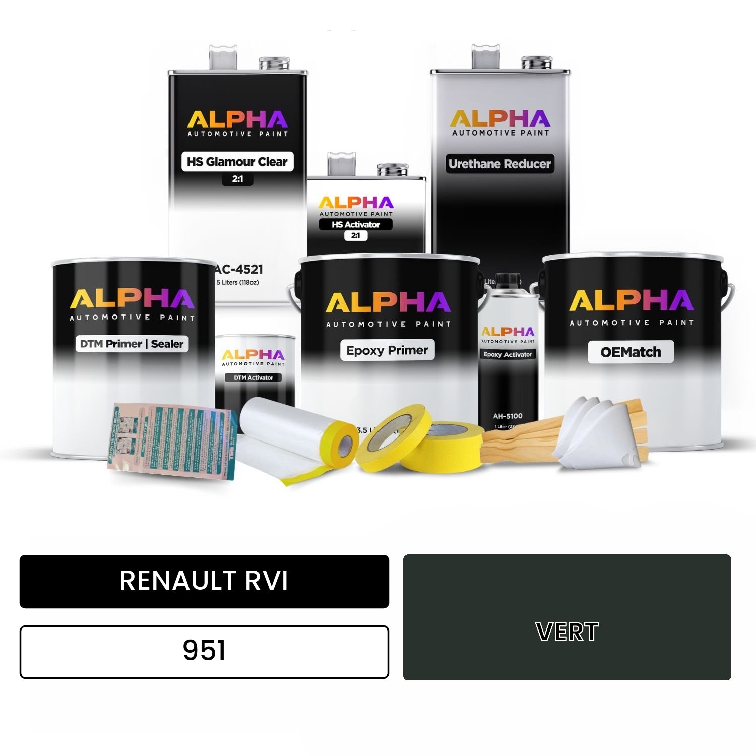 RENAULT RVI VERT 951 OEMatch Vehicle Paint Kit