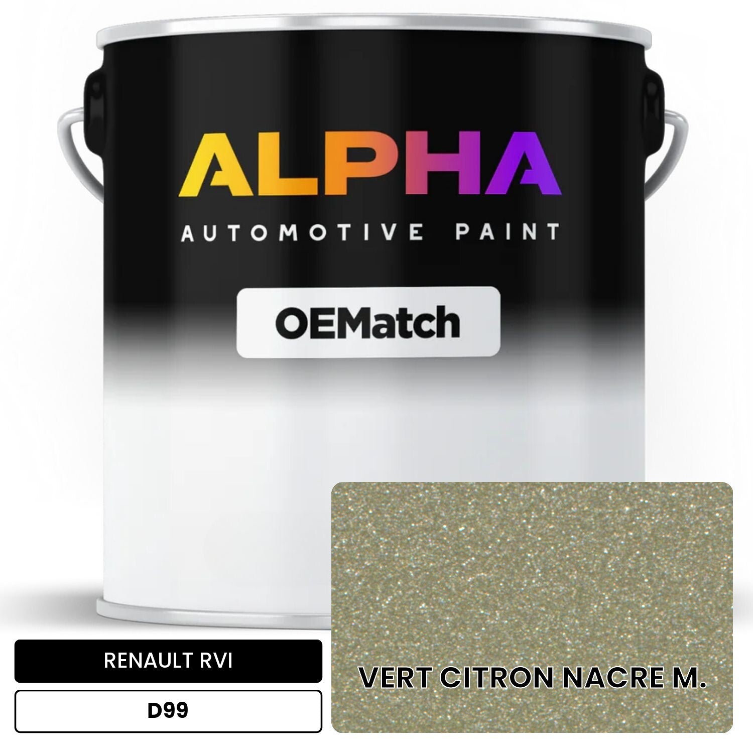 RENAULT RVI VERT CITRON NACRE M. D99 OEMatch Basecoat