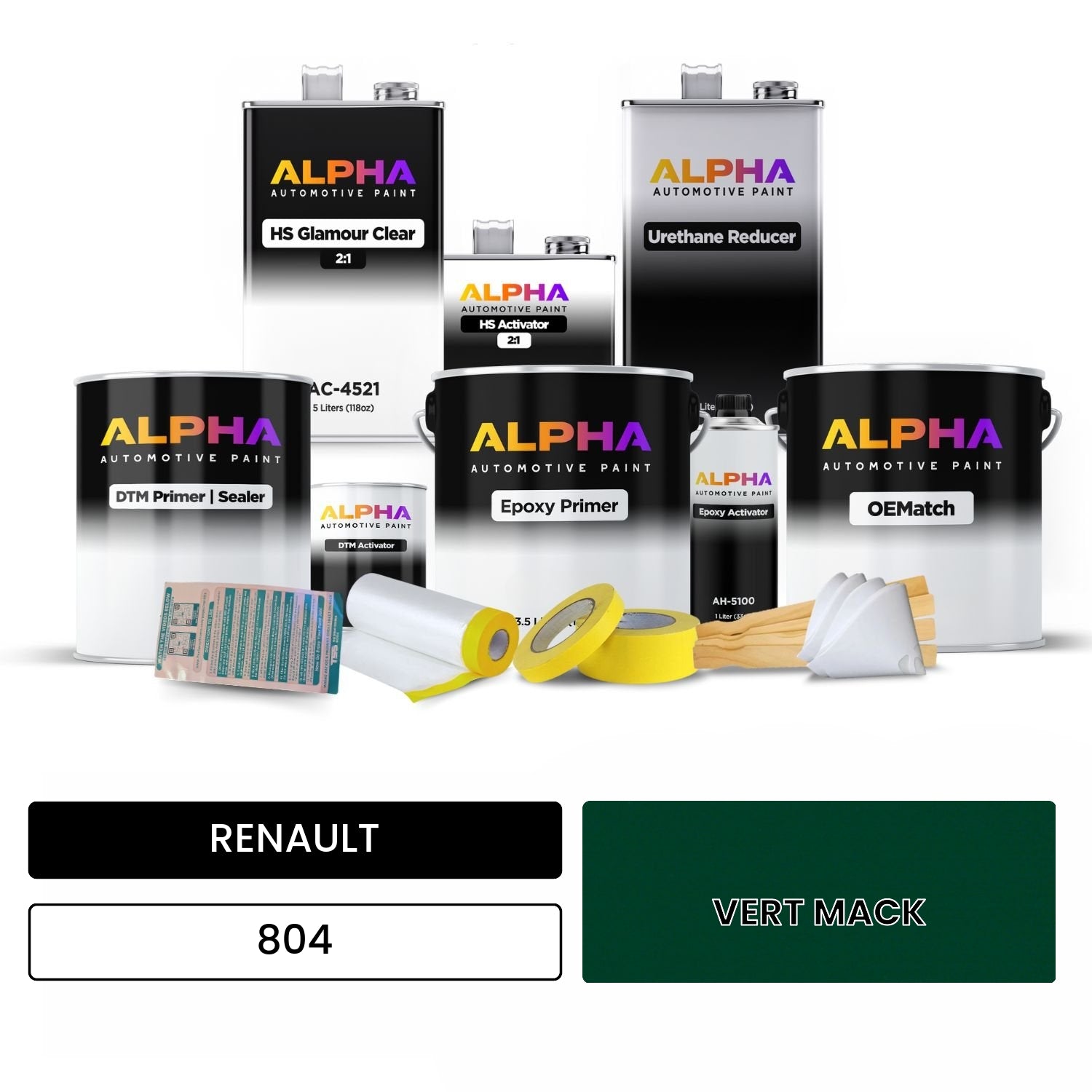 RENAULT VERT MACK 804 OEMatch Vehicle Paint Kit