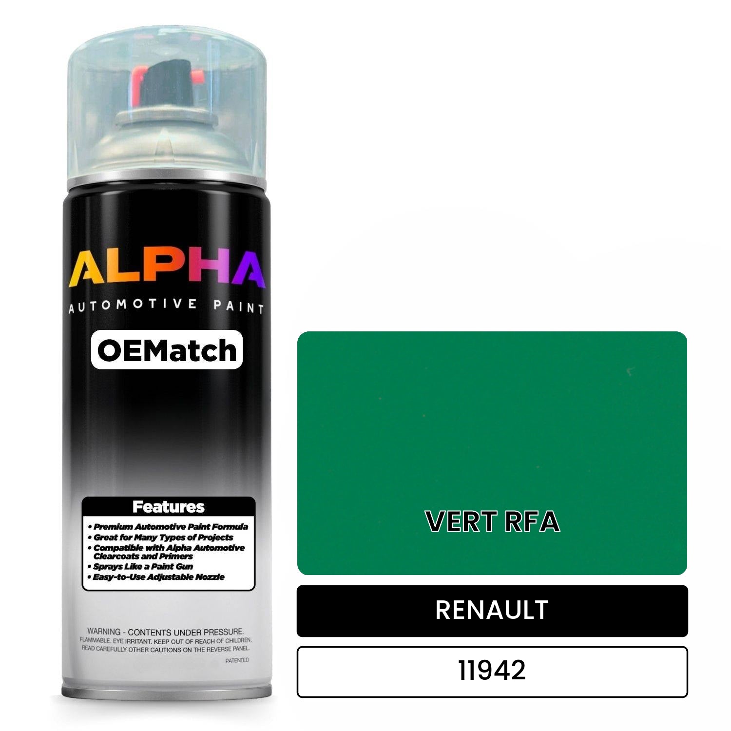 RENAULT VERT RFA 11942 OEMatch Spraycan
