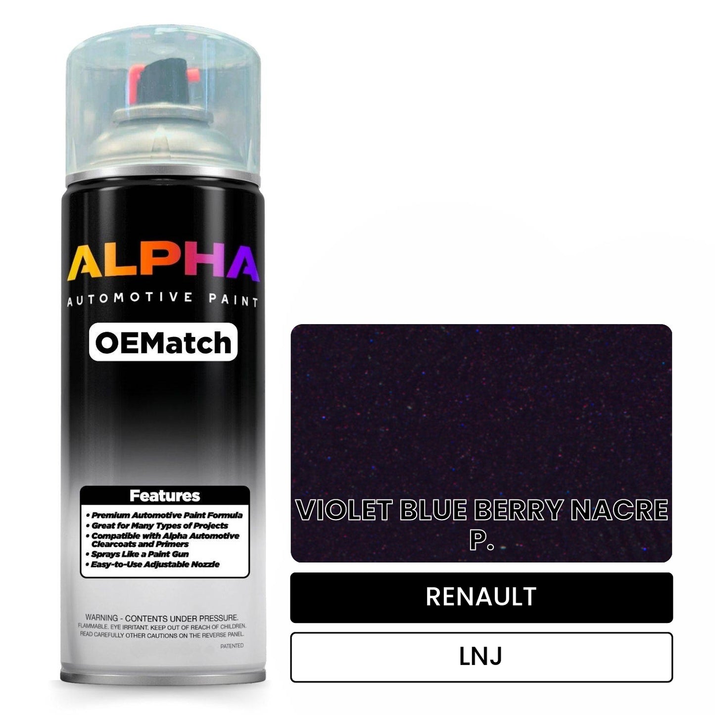 RENAULT VIOLET BLUE BERRY NACRE P. LNJ OEMatch Spraycan