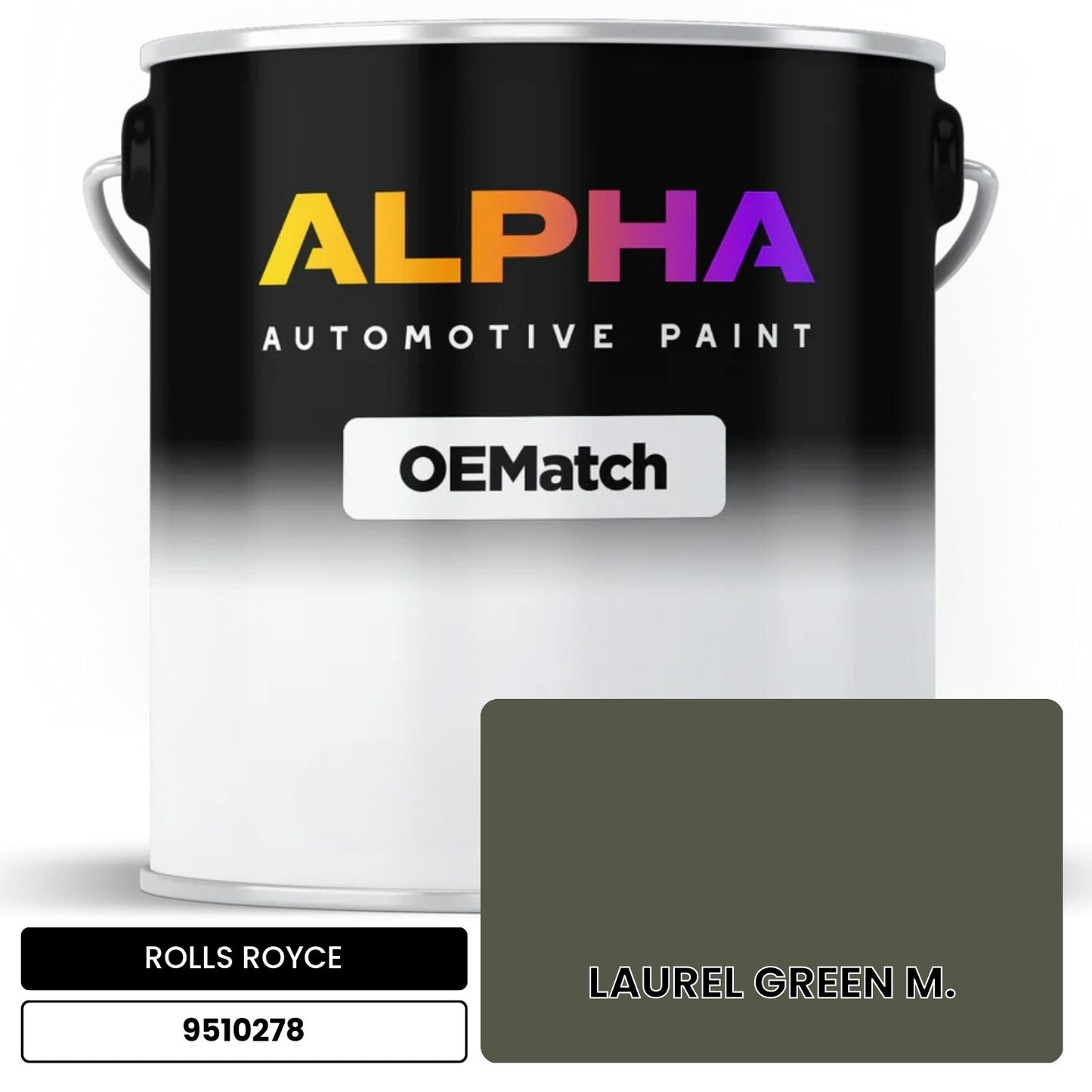 ROLLS ROYCE LAUREL GREEN M. 9510278 OEMatch Basecoat