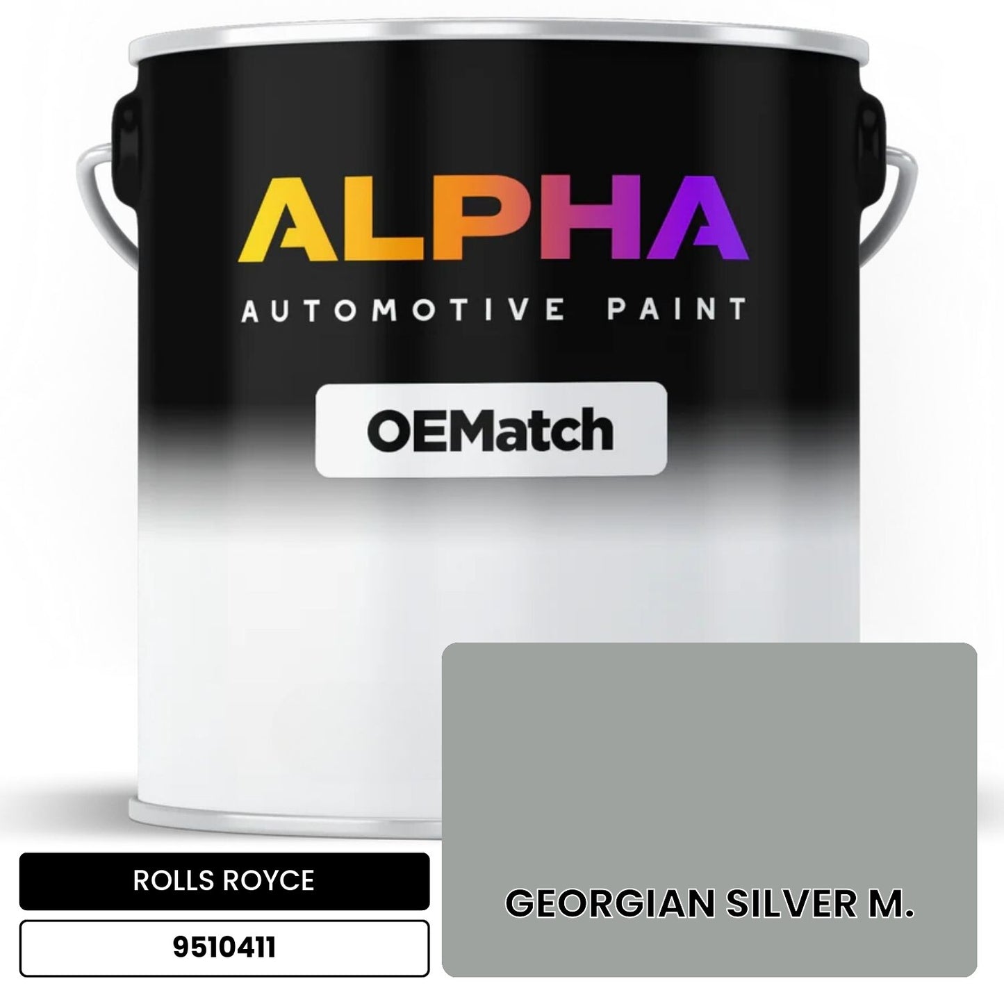 ROLLS ROYCE GEORGIAN SILVER M. 9510411 OEMatch Basecoat