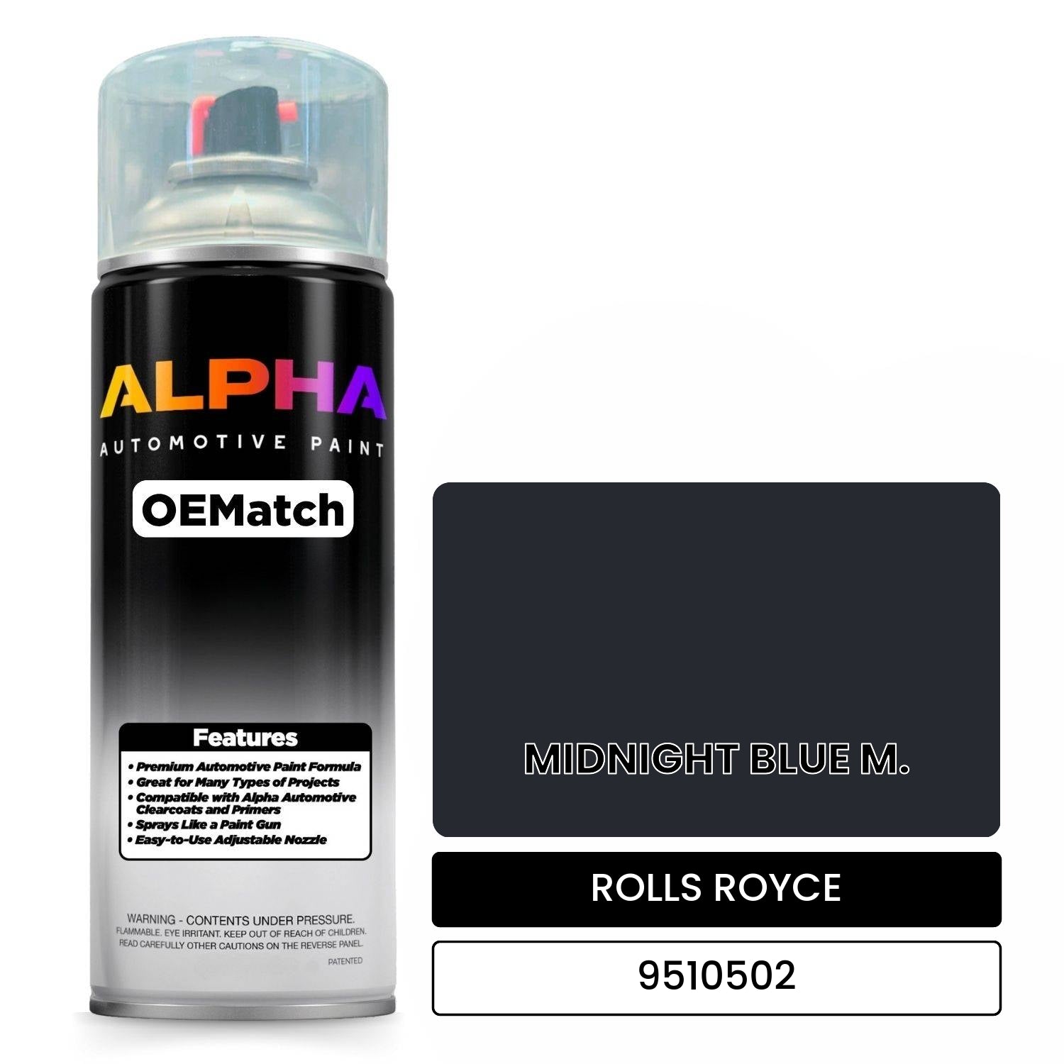 ROLLS ROYCE MIDNIGHT BLUE M. 9510502 OEMatch Spraycan