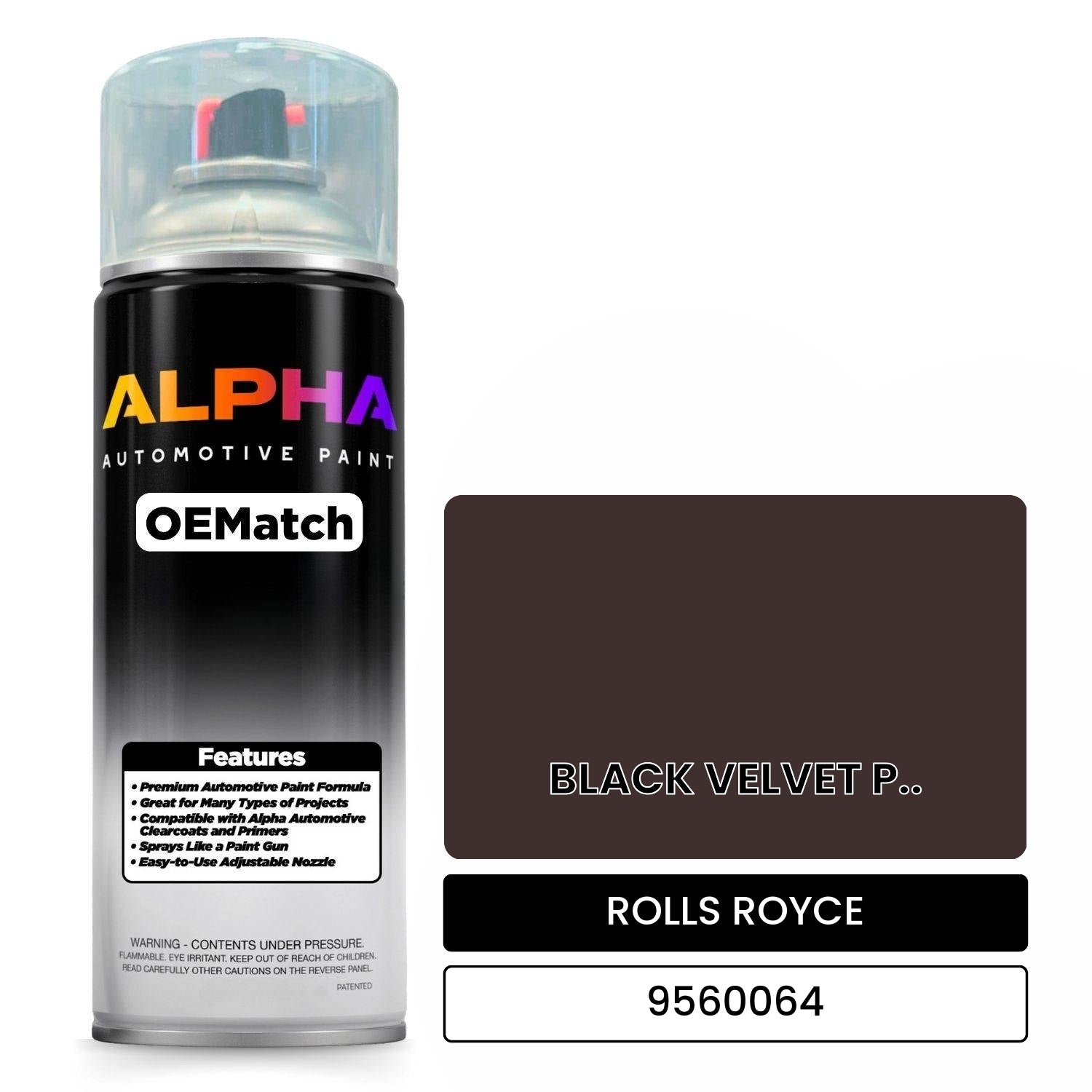 ROLLS ROYCE BLACK VELVET P.. 9560064 OEMatch Spraycan