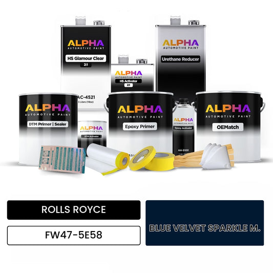 ROLLS ROYCE BLUE VELVET SPARKLE M. FW47-5E58 OEMatch Vehicle Paint Kit