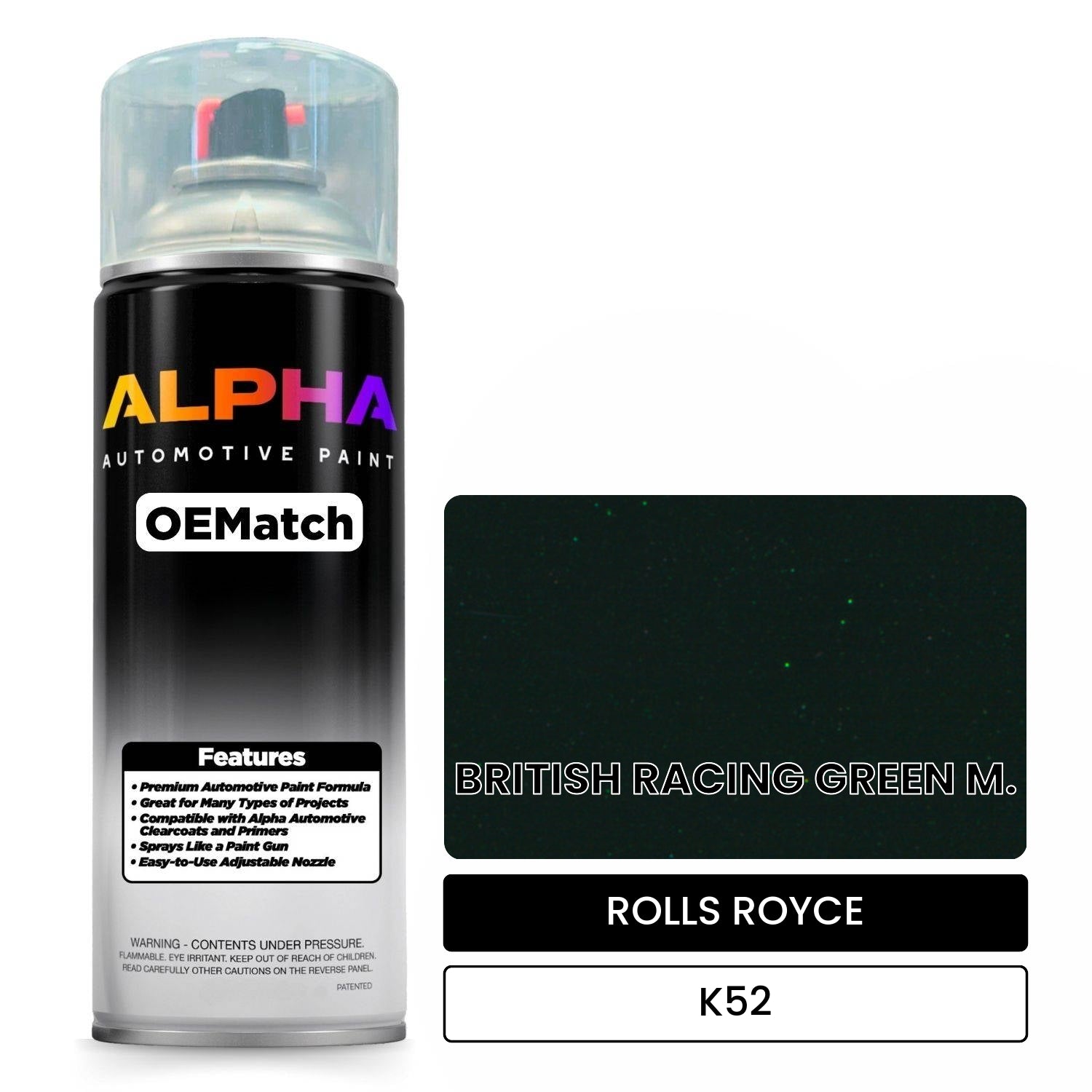 ROLLS ROYCE BRITISH RACING GREEN M. K52 OEMatch Spraycan