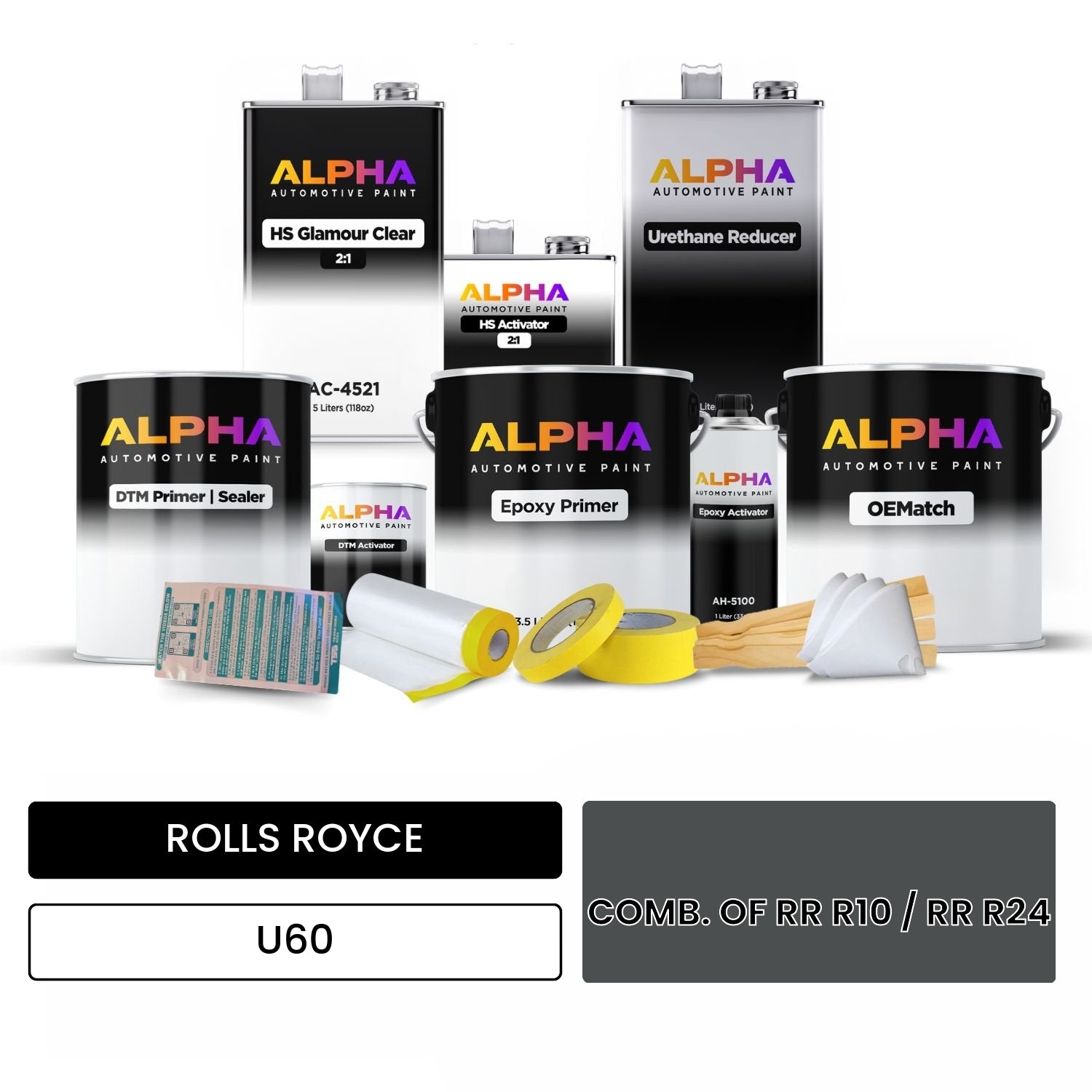 ROLLS ROYCE COMB. OF RR R10 / RR R24 U60 OEMatch Vehicle Paint Kit
