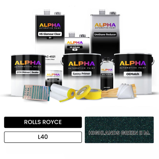 ROLLS ROYCE HIGHLANDS GREEN II M. L40 OEMatch Vehicle Paint Kit