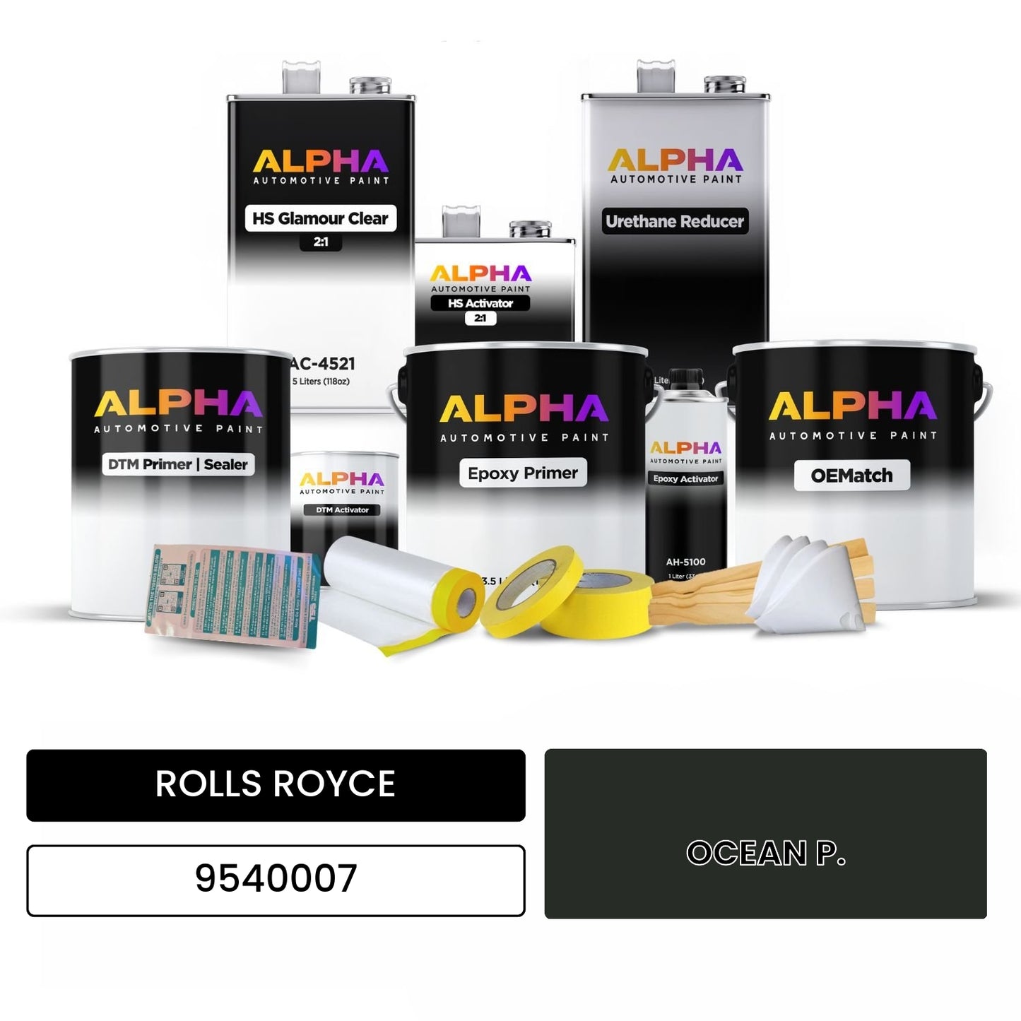 ROLLS ROYCE OCEAN P. 9540007 OEMatch Vehicle Paint Kit