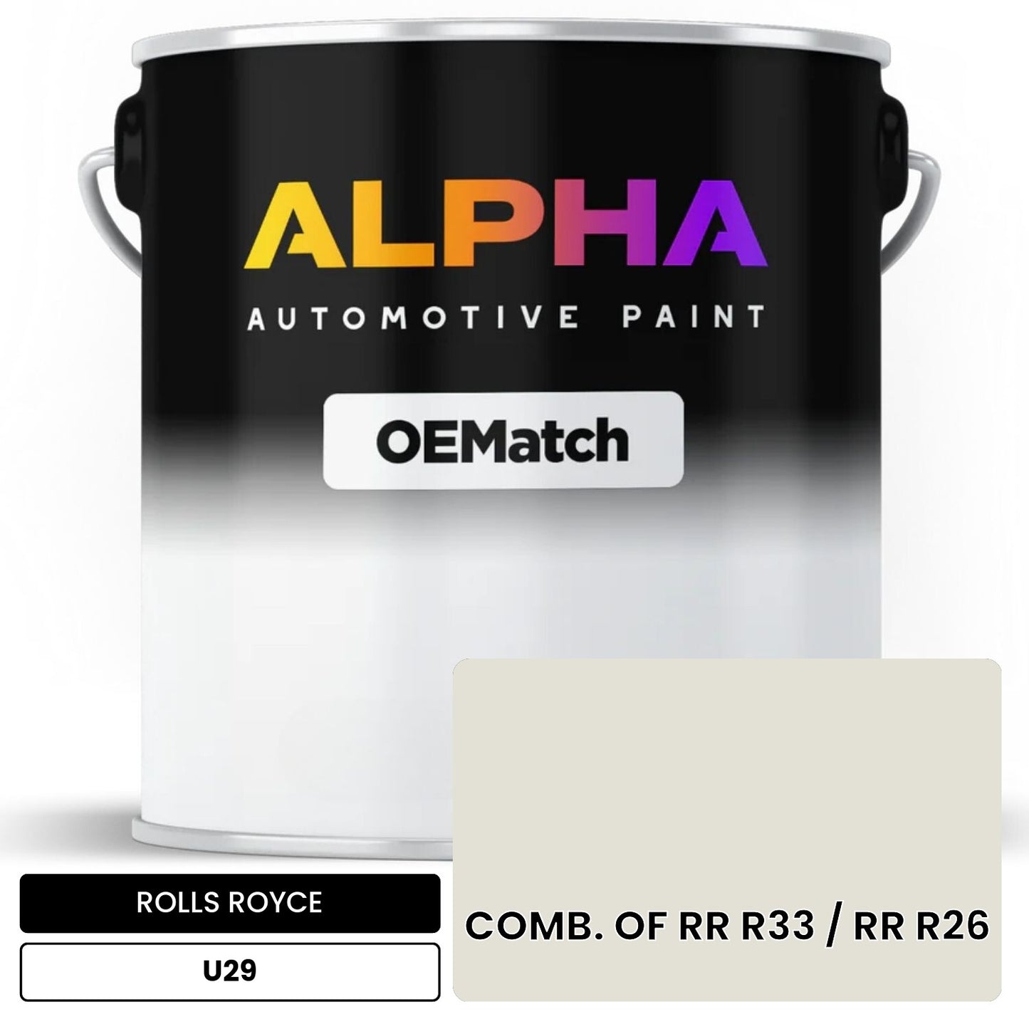 ROLLS ROYCE COMB. OF RR R33 / RR R26 U29 OEMatch Basecoat