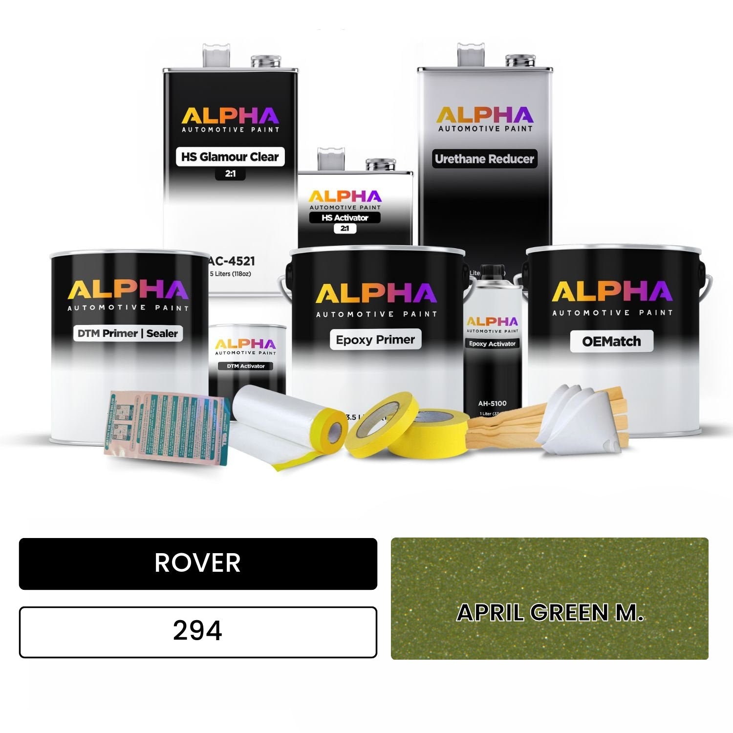 ROVER APRIL GREEN M. 294 OEMatch Vehicle Paint Kit