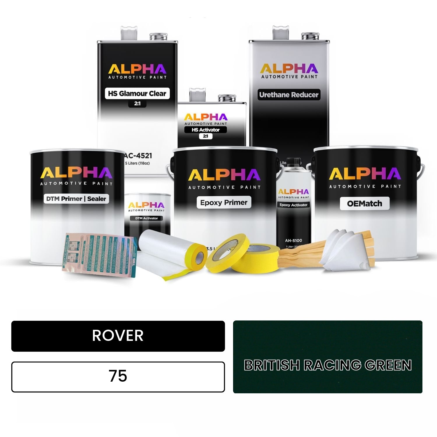 ROVER BRITISH RACING GREEN 75 OEMatch Vehicle Paint Kit