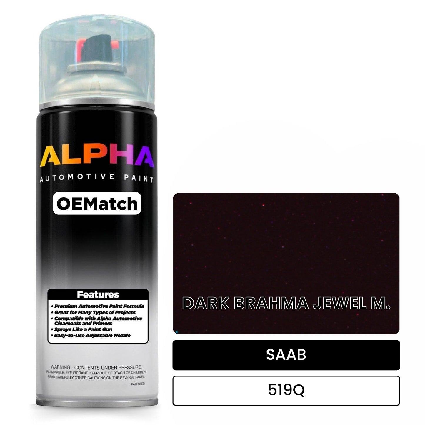 SAAB DARK BRAHMA JEWEL M. 519Q OEMatch Spraycan