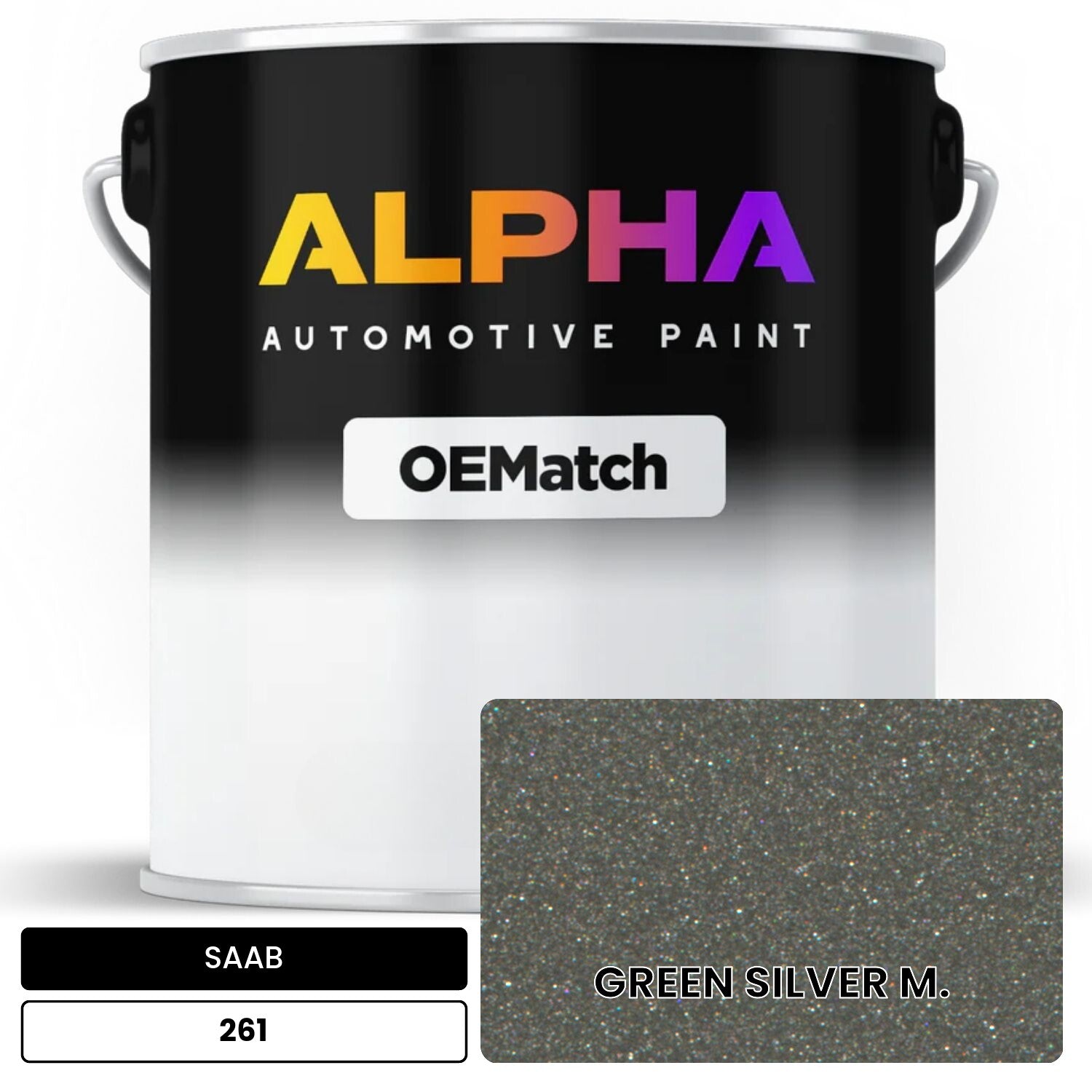 SAAB GREEN SILVER M. 261 OEMatch Basecoat