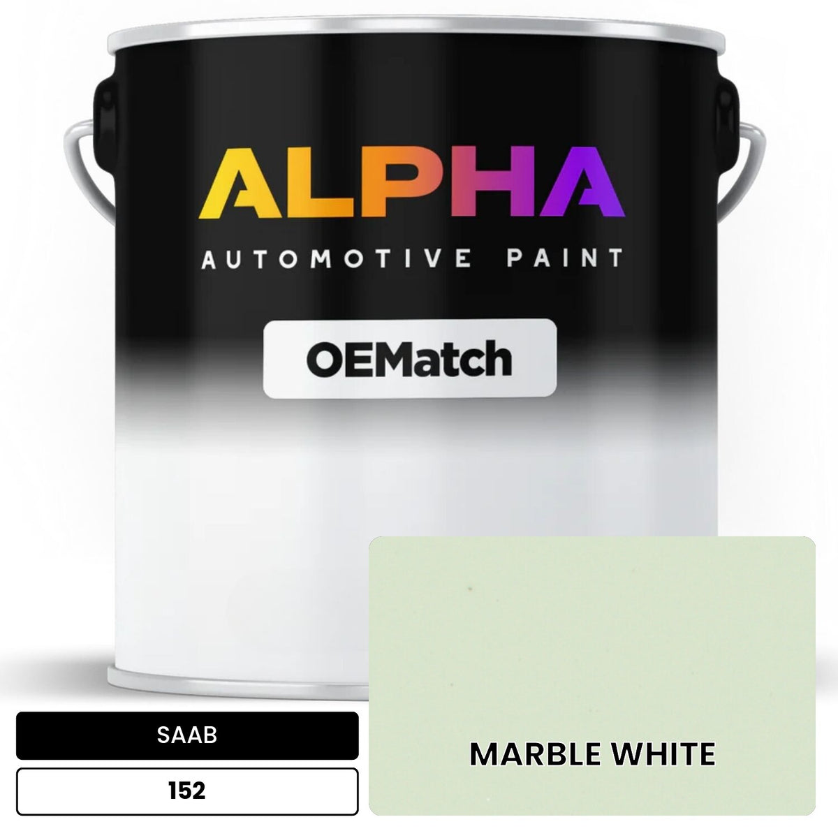SAAB MARBLE WHITE 152 OEMatch Basecoat