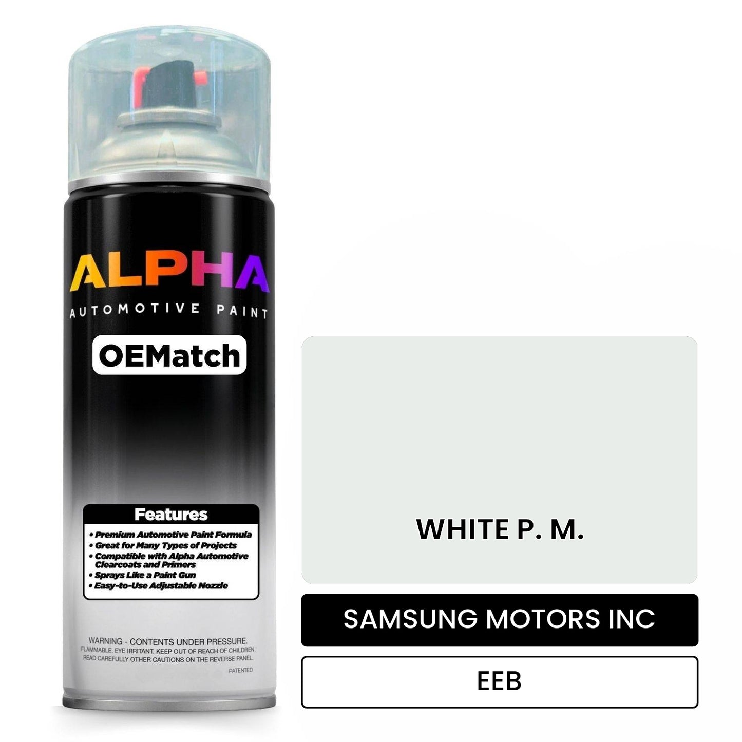 SAMSUNG MOTORS INC WHITE P. M. EEB OEMatch Spraycan
