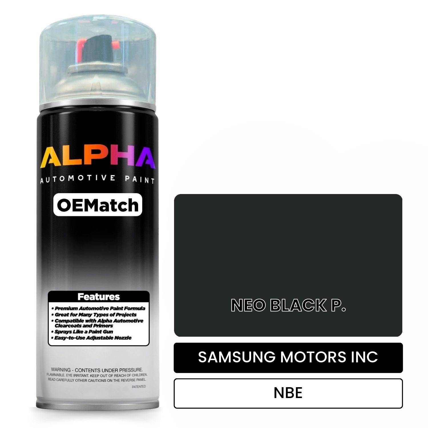 SAMSUNG MOTORS INC NEO BLACK P. NBE OEMatch Spraycan
