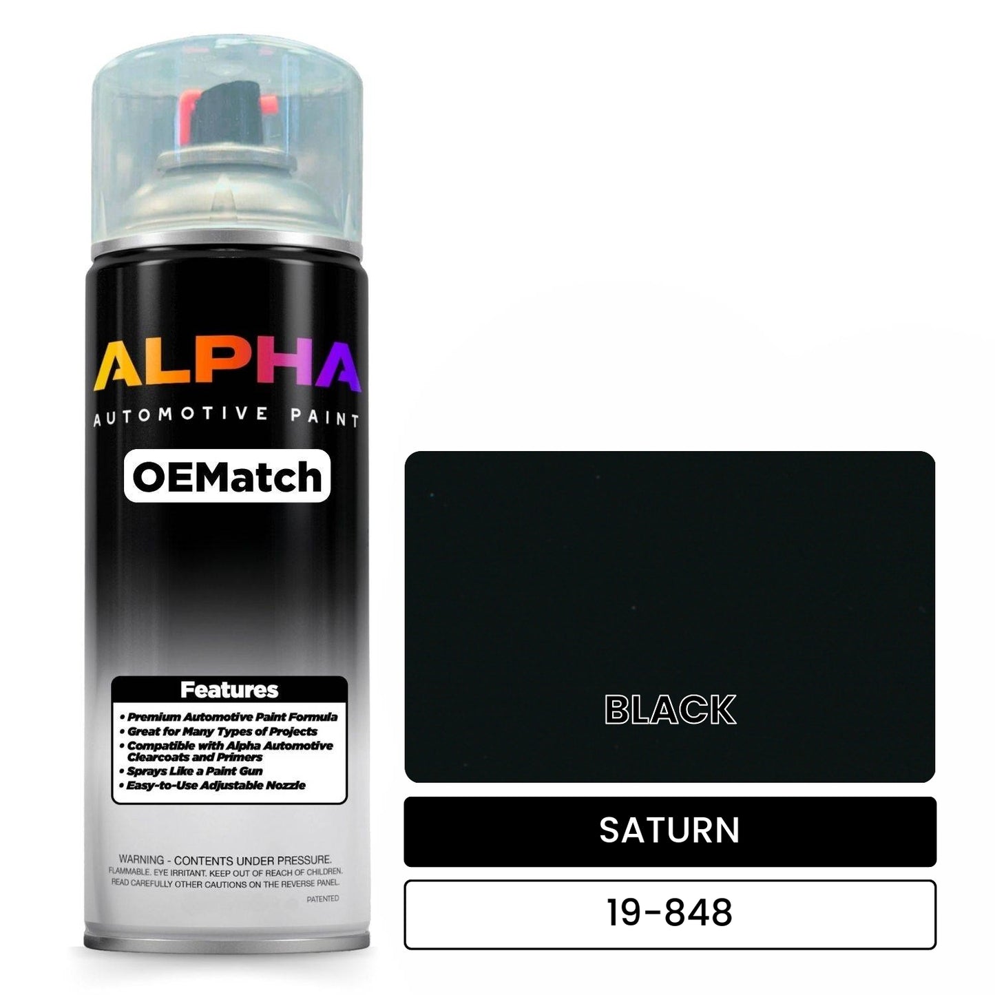 SATURN BLACK 19-848 OEMatch Spraycan