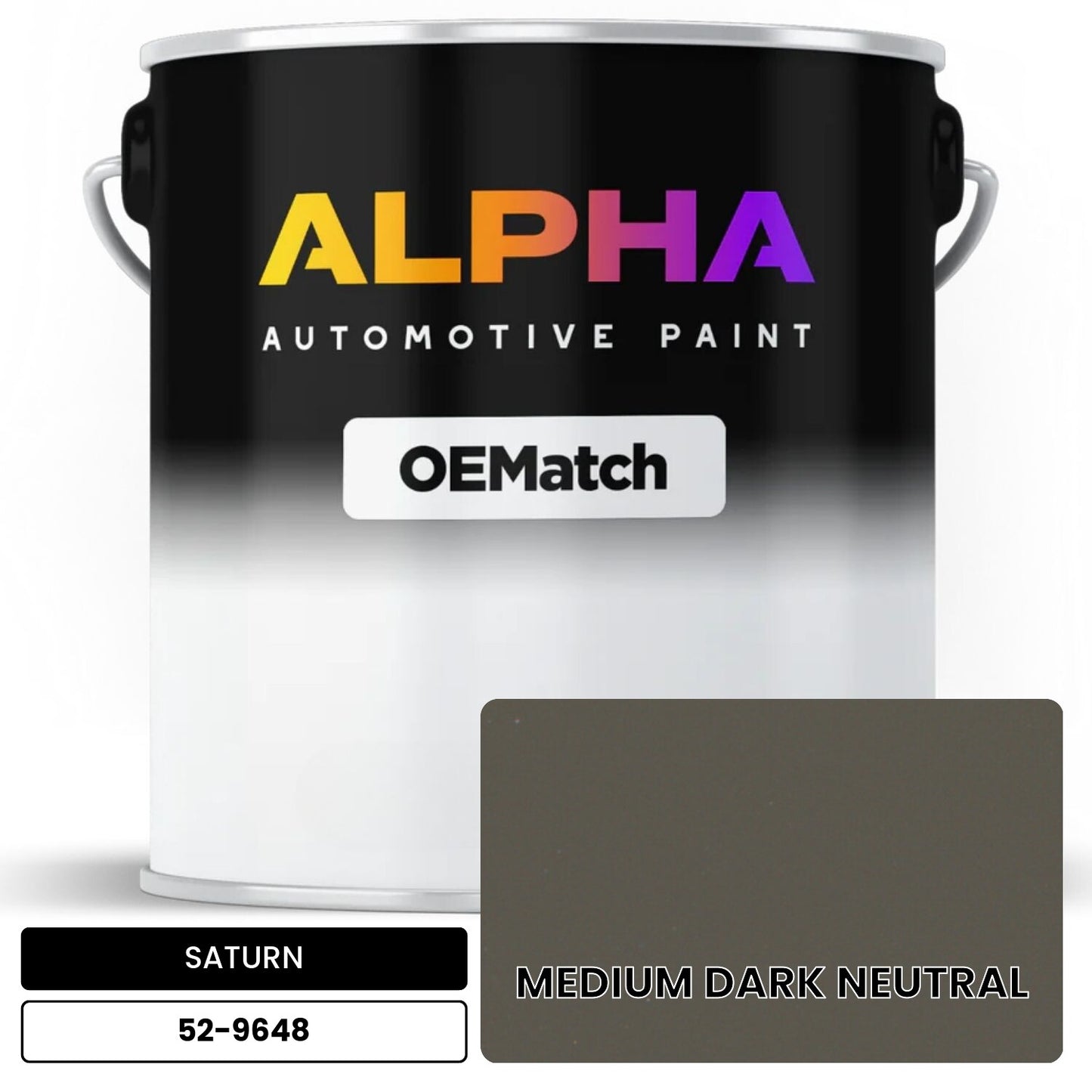 SATURN MEDIUM DARK NEUTRAL 52-9648 OEMatch Basecoat